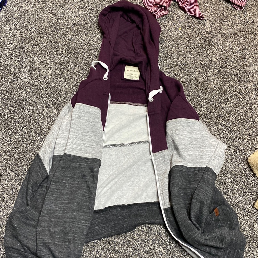 red light grey and dark grey zip up size xl worn once